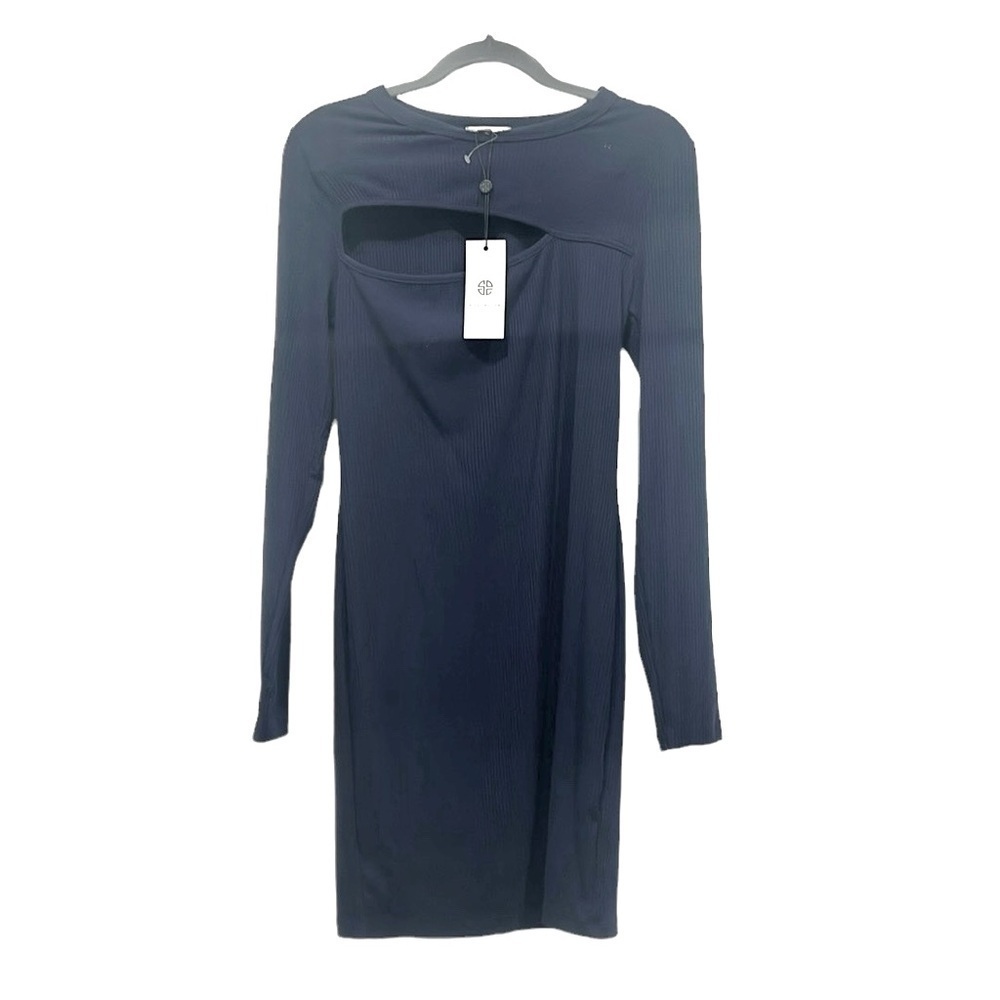 Socialite asymmetric cutout long sleeve bodycon mini dress size M - Picture 5 of 10